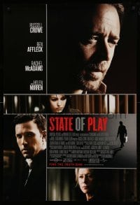 2t849 STATE OF PLAY advance DS 1sh '09 Russell Crowe, Affleck, McAdams & Helen Mirren!