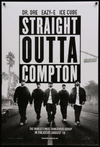 2t854 STRAIGHT OUTTA COMPTON teaser DS 1sh '15 Hawkins, Mitchell, Jackson, Brown J.R. and Hodge!