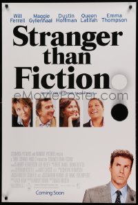 2t857 STRANGER THAN FICTION int'l advance DS 1sh '06 Maggie Gyllenhaal & wacky Will Ferrell!
