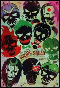 2t867 SUICIDE SQUAD teaser DS 1sh '16 Smith, Leto as the Joker, Robbie, Kinnaman, cool art!
