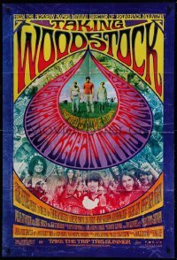 2t881 TAKING WOODSTOCK advance DS 1sh '09 Ang Lee, cool psychedelic design & art!