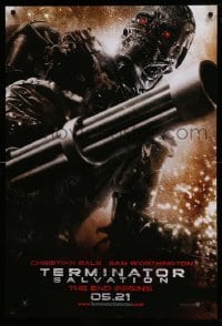 2t888 TERMINATOR SALVATION teaser DS 1sh '09 05.21 style, Christian Bale, the end begins!