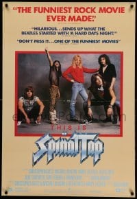 2t901 THIS IS SPINAL TAP 1sh '84 Rob Reiner rock & roll cult classic, great band portrait!
