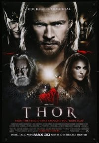 2t903 THOR int'l advance DS 1sh '11 cool close-up image of Chris Hemsworth in the title role!