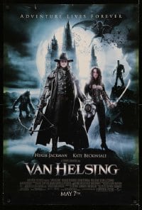 2t956 VAN HELSING advance DS 1sh '04 Hugh Jackman & Kate Beckinsale hunt vampires & werewolves!