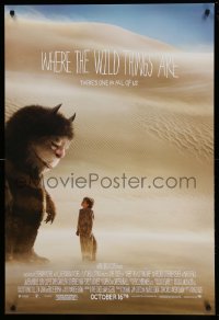 2t980 WHERE THE WILD THINGS ARE advance DS 1sh '09 Spike Jonze, cool image of monster & little boy!
