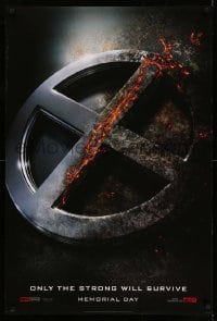 2t991 X-MEN: APOCALYPSE style A teaser DS 1sh '16 Marvel Comics, great image of dissolving logo!