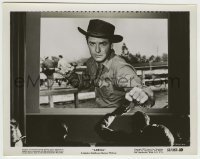 2w120 ARENA 8x10.25 still '53 cool 3-D image of cowboy Gig Young throwing a punch at audience!