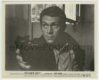 2w193 BULLITT 8.25x10 still '68 super close up of Steve McQueen pointing gun, crime classic!