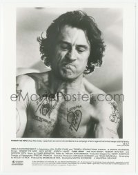 2w206 CAPE FEAR 8x10.25 still '91 best close up of tattooed Robert De Niro, Martin Scorsese noir!
