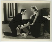 2w259 DANCE FOOLS DANCE 8x10 still '31 Lester Vail helps sexy Joan Crawford put her shoes on!