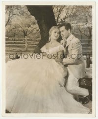 2w278 DEEP IN MY HEART deluxe 8.25x10 still '54 romantic portrait of Jane Powell & Vic Damone!