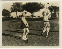2w291 DIVOT DIGGERS 8x10.25 still '36 great image of Our Gang kids Spanky & Darla Hood golfing!