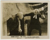 2w304 DR. SYN 8x10.25 still '37 George Arliss with torch stares at Stewart emerging from building!