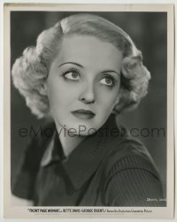 2w361 FRONT PAGE WOMAN 8x10.25 still '35 great head & shoulders close up of pretty Bette Davis!