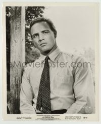 2w366 FUGITIVE KIND 8.25x10 still '60 great portrait of Marlon Brando wearing suit & tie!