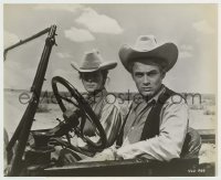 2w378 GIANT 7.75x9.5 still '56 great close up of James Dean & Mercedes McCambridge in car!