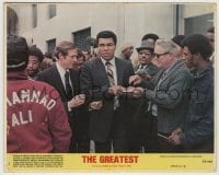 2w039 GREATEST 8x10 mini LC #3 '77 heavyweight boxing champ Muhammad Ali mobbed by the press!