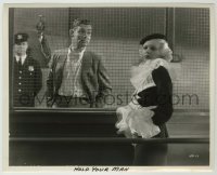 2w434 HOLD YOUR MAN 8x10 still '33 sexy Jean Harlow won't look at Clark Gable at police station!