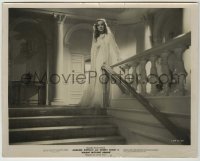 2w544 KNIGHT WITHOUT ARMOR 8x10 still '37 pretty Marlene Dietrich in nightgown at top of stairs!