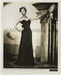 2w648 MASQUERADE IN MEXICO 8.25x10 still '46 sexy Dorothy Lamour in evening gown of black jersey!