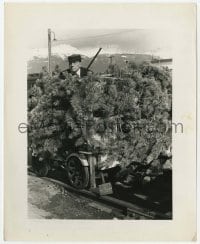 2w767 RAILRODDER 8x10 still '65 camouflaged Buster Keaton on railroad, last movie he directed!