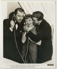 2w858 SKYLARK 8.25x10 still '41 Claudette Colbert, Ray Milland & Brian Aherne laughing with phone!