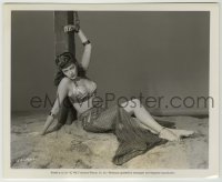 2w860 SLAVE GIRL 8.25x10 still '47 sexy Yvonne De Carlo in skimpy outfit chained to post!