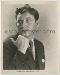 2w873 SPENCER TRACY 8x10.25 still '30s super young close hitchhiking portrait wearing suit & tie!
