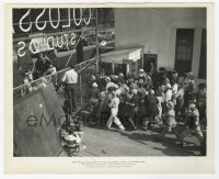 2w877 STAND-IN candid 8x10 still '37 angry employees filmed charging Leslie Howard at studio gate!