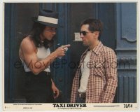 2w066 TAXI DRIVER 8x10 mini LC #8 '76 pimp Harvey Keitel warns Robert De Niro, Martin Scorsese