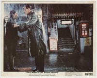 2w074 WORLD OF SUZIE WONG color 8x10 still '60 William Holden & Nancy Kwan standing in the rain!