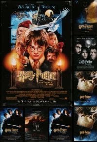 2x158 LOT OF 8 UNFOLDED DOUBLE-SIDED 27X40 HARRY POTTER ONE-SHEETS '00s-10s from 4 different parts