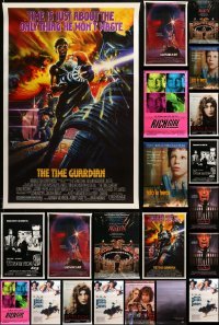 2x046 LOT OF 39 UNFOLDED MOSTLY SINGLE-SIDED 27X40 ONE-SHEETS WITH 3 OF EACH '80s-90s cool!