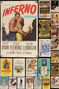 2x032 LOT OF 30 FOLDED ONE-SHEETS '40s-80s great images from a variety of different movies!