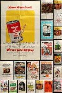 2x021 LOT OF 55 FOLDED ONE-SHEETS '60s-70s great images from a variety of different movies!