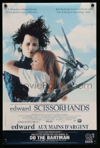 2y149 EDWARD SCISSORHANDS Belgian '90 Tim Burton classic, close up of scarred Johnny Depp!
