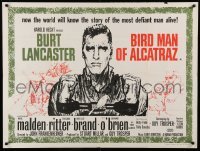 2y606 BIRDMAN OF ALCATRAZ British quad '62 John Frankenheimer classic, Burt Lancaster by Bob Peak!