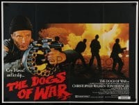 2y623 DOGS OF WAR British quad '81 great completely different image of Christopher Walken!