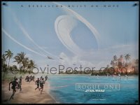 2y680 ROGUE ONE teaser DS British quad '16 A Star Wars Story, Jones, great use of horizontal format