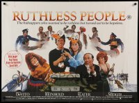 2y684 RUTHLESS PEOPLE British quad '86 Danny DeVito, Bette Midler, directed by Jim Abrahams
