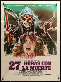 2y001 27 HORAS CON LA MUERTE Colombian poster '81 Colombian horror, wild art by Gonzalo Giv!