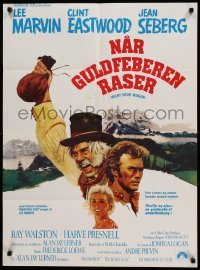 2y366 PAINT YOUR WAGON Danish '69 Lesser art of Clint Eastwood, Lee Marvin & pretty Jean Seberg!