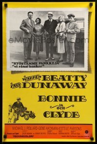 2y268 BONNIE & CLYDE Finnish R70s art of notorious crime duo Warren Beatty & Faye Dunaway!