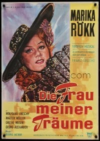 2y093WOMAN OF MY DREAMS German R60s art of Marika Rok wearing great hat, Die Frau meiner Traume