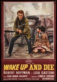 2y176 WAKE UP & KILL export Italian 1sh '66 cool art of Robert Hoffman, Lisa Gastoni!