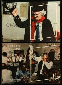 2y198 ORCHESTRA REHEARSAL set of 8 Italian 18x26 pbustas '79 Federico Fellini's Prova d'orchestra!