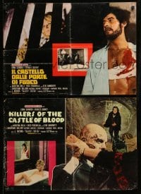 2y191 SCREAM OF THE DEMON LOVER set of 3 Italian 18x26 pbustas '71 Roger Corman horror, different!