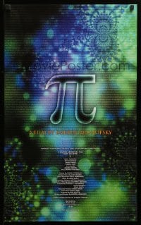 2y964 PI Japanese '98 Darren Aronofsky sci-fi mathematician thriller, blue/green background!