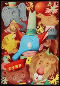 2y772 CYRK Polish 26x38 '70s really different and fantastic animal montage artwork!
